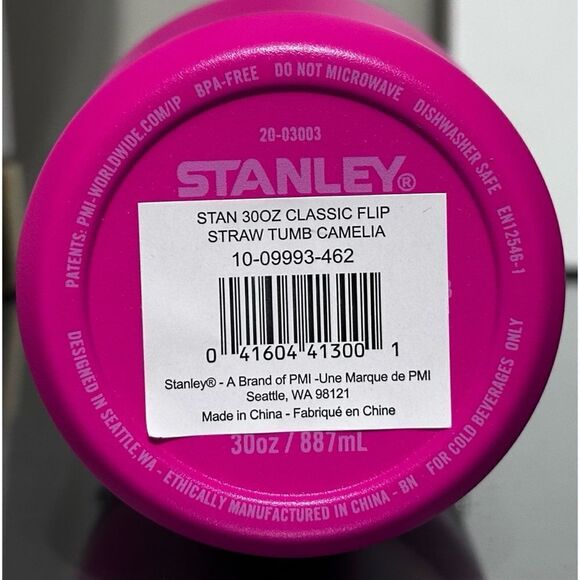 Stanley Ice Flow Flip Straw Tumbler 30oz, CAMELIA PINK - Picture 4 of 4